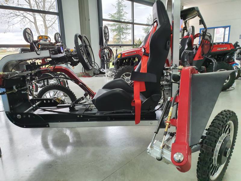 Siège Recaro adapté sur buggy électrique vers St Etienne