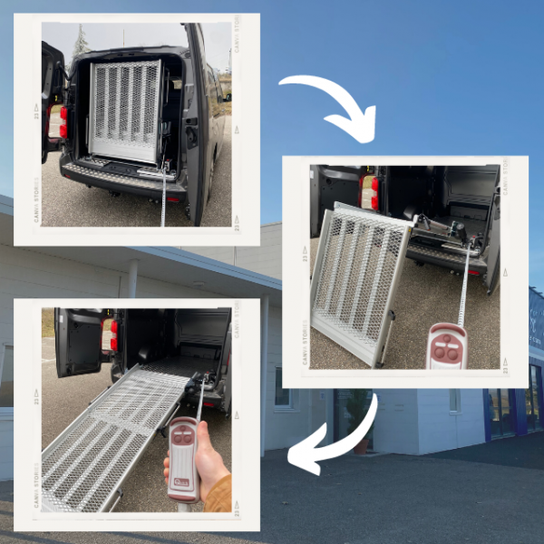 Aménagement rampe 2 volets sur un Peugeot Expert