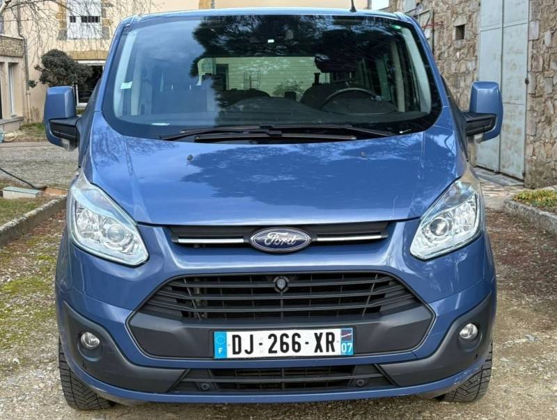 À VENDRE : Ford Tourneo Custom L1 H1 TPMR – 2014 – 194 864 km – Diesel – Bleu – 18 990 €