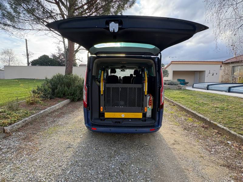 À VENDRE : Ford Tourneo Custom L1 H1 TPMR – 2014 – 194 864 km – Diesel – Bleu – 18 990 €