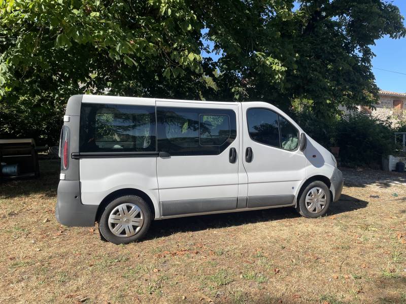 À VENDRE : Renault Trafic TPMR 2006 – 6 places – Rampe manuelle – 82 916 km – Diesel – Bon état – Beauvallon (26)