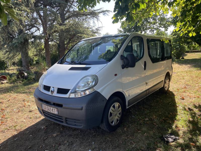 À VENDRE : Renault Trafic TPMR 2006 – 6 places – Rampe manuelle – 82 916 km – Diesel – Bon état – Beauvallon (26)