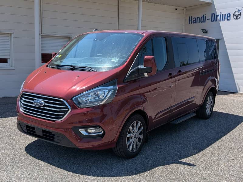 À VENDRE : FORD Tourneo Custom L2H1 2.0 EcoBlue 2021 – TPMR Hayon Autolift – 8 places / 4+1 FR modulable – 42 640 km – Non fumeur